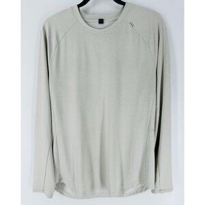 Lululemon Mens Long Sleeve Fresh Form Shirt Distressed Vapor L Read
